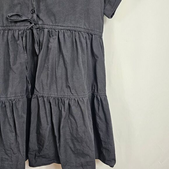 Deluc Tilda Mini Shirt Dress in Charcoal - Size M - Picture 6 of 10